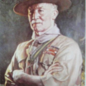 Baden-Powell, pere du scoutisme ( portrait peint )