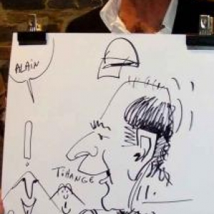 caricaturiste pour la centrale de Tihange