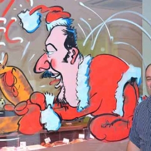 caricature du boucher pour NOEL