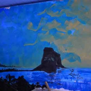 Peinture sur mur pour une piscine