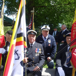 Daniel Carette. Porte-drapeau de la section provinciale du Luxembourg