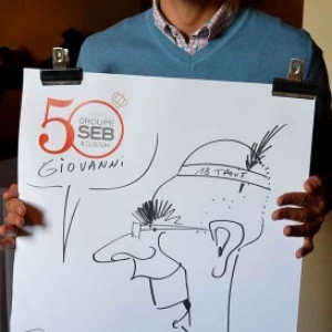 Caricature 50 years groupe SEB