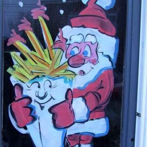 Peinture sur vitrine pour Noel-7473