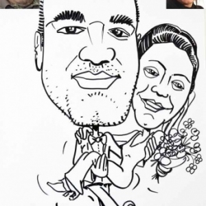 caricature minute pour mariage