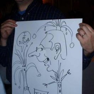 Nivelles : Golf Chateau de la Tournette: soiree des experts CED. Animation caricature