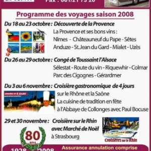 Croisière gastronomique Rhône et Saône