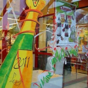 Peinture sur vitrine pour Noel-7317