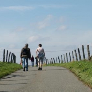 De courageux randonneurs ...