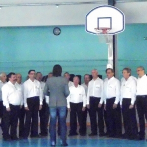Derniere prestation des " Chantres d'Ain" lors de la reception a Martignat ( Photo de F. Detry )