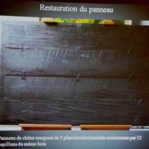 Le dos restaure du tableau