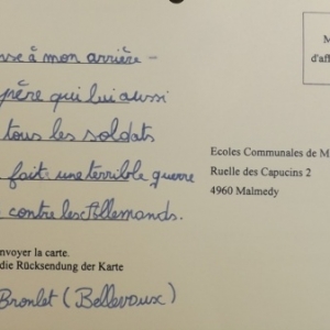 Message emouvant et personnel