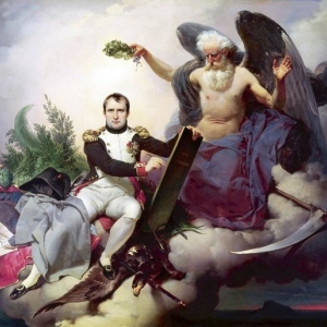 Napoléon Ier couronné par le Temps, écrit le Code Civil, Jean-Baptiste Mauzaisse, 1833.  ( GETTY IMAGES )