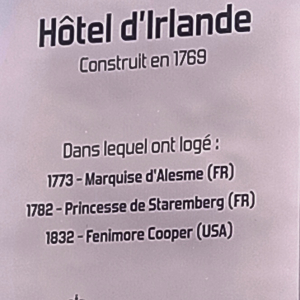 L'ancien hôtel d'Irlande ( photo : F. Detry ) L'ancien hôtel d'Irlande ( photo : F. Detry )