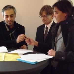 Mme Simon, architecte du chantier