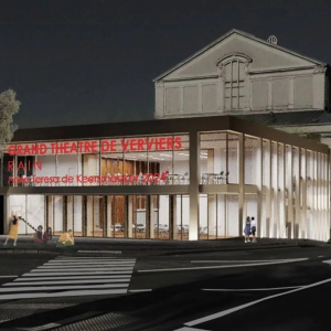 6 L’extension du Grand Théâtre de Verviers sous un autre axe, tel que le projet d’études le prévoit. © Bureau d’études L’Escaut