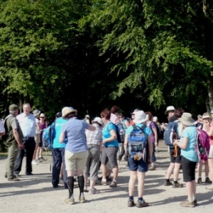 Arrivee des randonneurs quebecois ( photo de O. Servais )