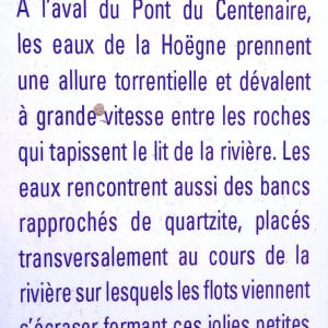 Les cascatelles ( Photo : F. Detry )