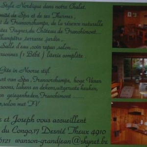 DESNIE - THEUX Séjour dans un chalet de style nordique DESNIE - THEUX Séjour dans un chalet de style nordique