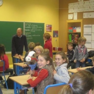"Tintin" devant la classe "Tintin" devant la classe