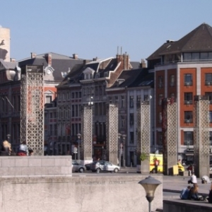 Liege : ancien emplacement de la Cathedrale ( en sous-sol L’Archeoforum )