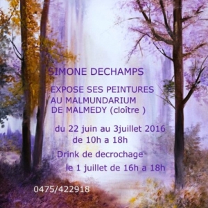 Courte exposition des œuvres de Simone Dechamps au Malmundarium