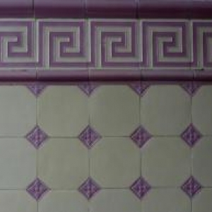 Carrelage decoratif d'une salle de bain