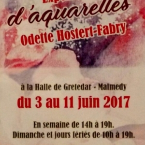 Mme Odette FABRY expose ses aquarelles au Gretedar   