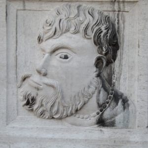 Liege : le Palais des Princes - Eveques ( detail de colonne )