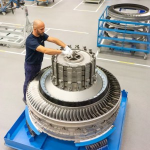 Compresseur de moteur pour avion ©Thierry Dosogne