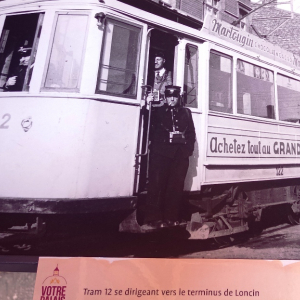 Le tram à Liège ( photo : F. Detry )