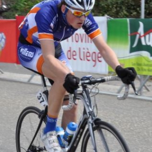 L un des deux representants de l equipe CC Chevigny-Libramont, Robin Bleus. Il termine 6eme a 1.09 et premier non UCS. 