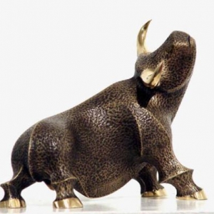 Le taureau - Bronze martelé - Gé. Pellini