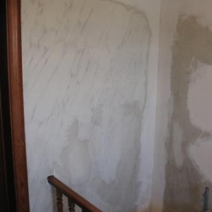 Reparation à l'enduit + nettoyage des surfaces. Reparation à l'enduit + nettoyage des surfaces.