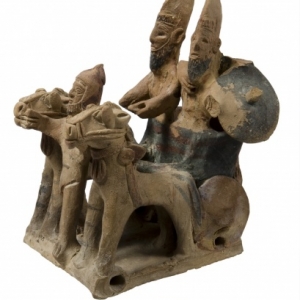 Modele de chariot a deux chevaux. Ovgoros. Vers 650-550 av. J.C. 