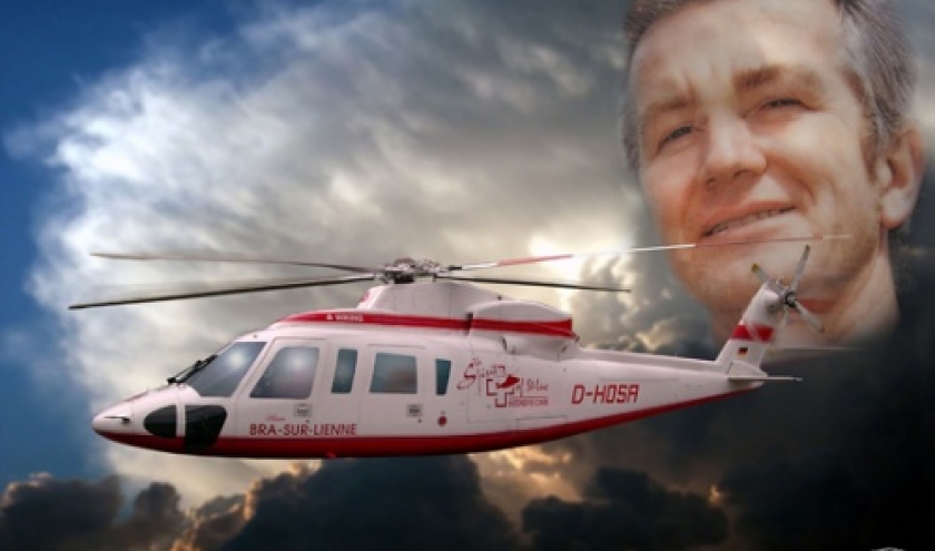 a. Premier hélicoptère du Docteur Luc Maquoi