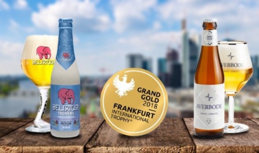 LA BIERE D’ABBAYE AVERBODE ET LA DELIRIUM TREMENS DECROCHENT CHACUNE UNE MEDAILLE D’OR AU FRANKFURT INTERNATIONAL TROPHY