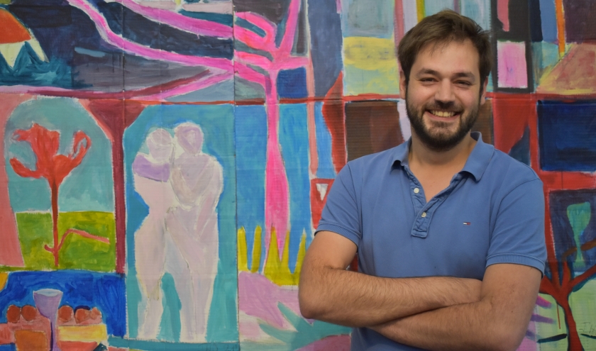 Joaquim Hernandez-Dispaux dans la "Gery Art Galery" © Murielle Lecocq