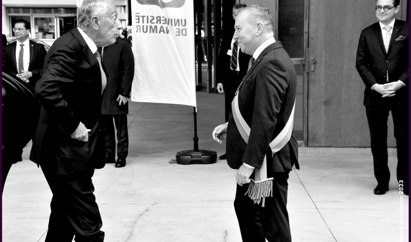 S.E. le Président de Sousa et le Gouverneur à l'UNamur © André Dubuisson