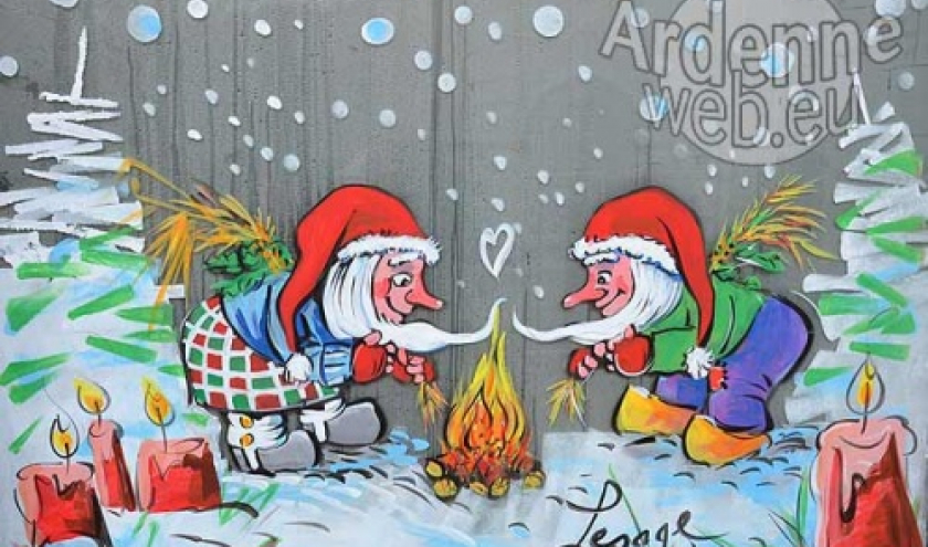 Peinture sur vitre Achouffe