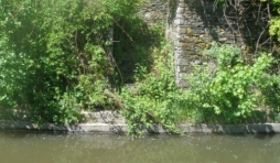 Escalier -desaffecte- menant au niveau de l'eau, derriere l'eglise, donc le vieux cimetiere. On y puisait l'eau pour "soigner" les tombes jusque dans les annes 50. 