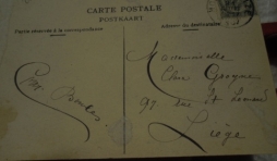 1907 Exemple de calligraphie. Pour indiquer la sagesse de la jeune fille, qu'il ne fallait pas se familiariser: la majuscule de son prenom n'attire vraiment pas l'attention.