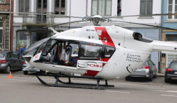 L'hélicoptère de Bra sur Lienne ( photo : Sud Info )