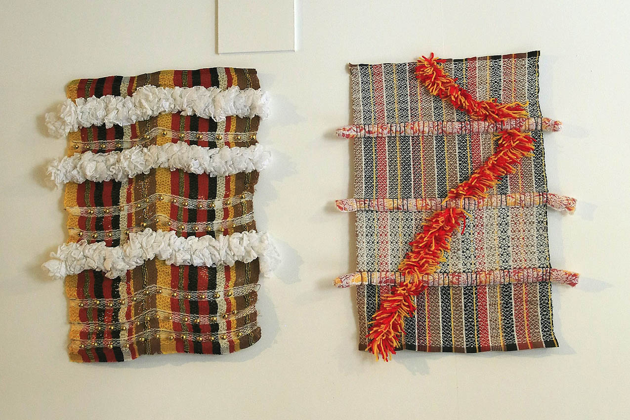 A gauche, « Prix Art du Tissu » © Création : Johanna Drion/« HEFF » © « MICM » © Ph. : Jacques Baudoux