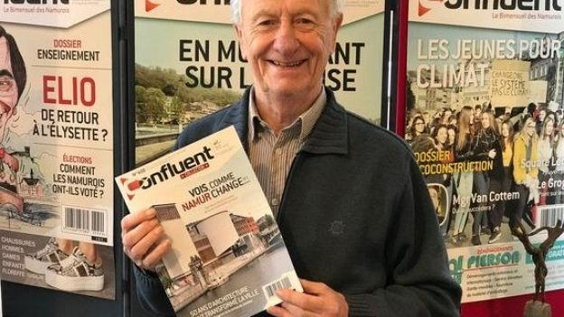 Pierre Dulieu, fondateur du magazine « Confluent » © Monika Wachter/ « RTBF »