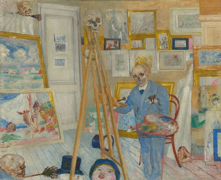 « Le Peintre de Squelettes » (James Ensor) © « KMSKA »