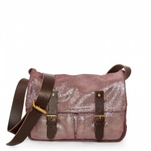 sac besace en cuir irise parme C-OUI