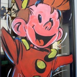 vitrine, peinture, festival, BD, bande, dessinee, mantes la jolie, jean-marie lesage, olympus u 760,