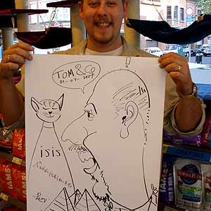 caricature au tom&co, auderghem