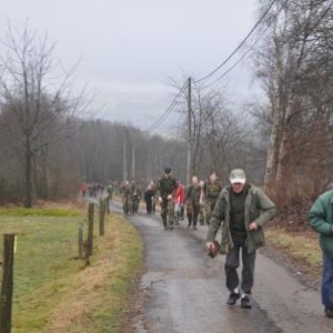 La marche "In the footsteps of the 82nd Airborne Division" à Goronne