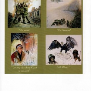 Marie-Elise: trois soldats indien, noir et blanc/ Un Indien/ L'aigle avec un Noir et un Blanc
